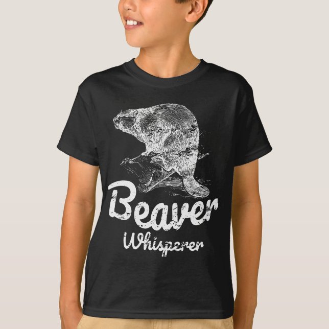 Beaver Whisperer Beavers Hunter T Shirt (Framsida)