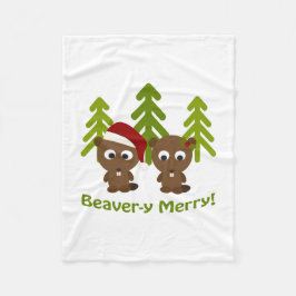 Beaver-y Merry! Jul Beavers Fleecefilt