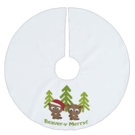 Beaver-y Merry! Jul Beavers Julgransmatta Borstad Polyester