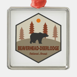 Beaverhead-Deerlodge National Forest Montana Bear Julgransprydnad Metall