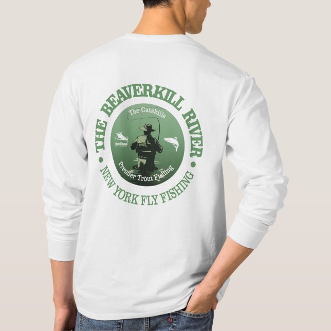 Beaverkill River (Flygfiske) Tee Shirt (Baksida)