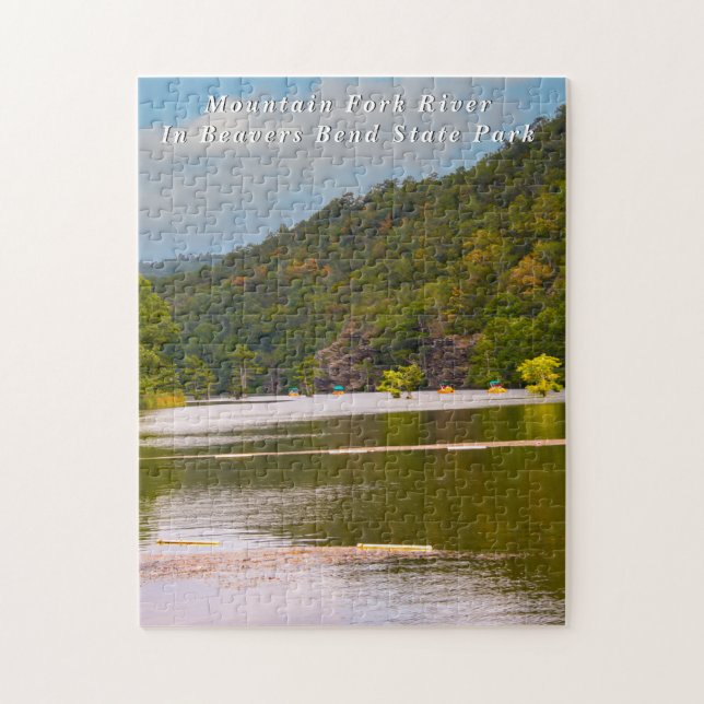 Beavers Bend - Mountain Fork River Jigszle Puzzle Pussel (Vertikal)
