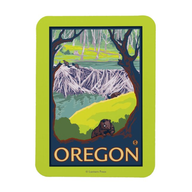 Beavers familj magnet (Vertikal)