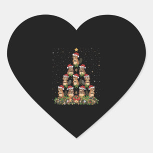 Beavers Julgran Gift Funny jul Beaver Hjärtformat Klistermärke