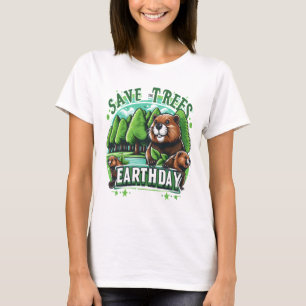 Beavers Spara Träd på jorddagen T Shirt