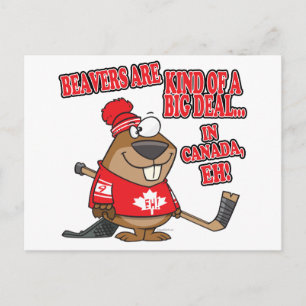 Beavers stort i Canada Vykort