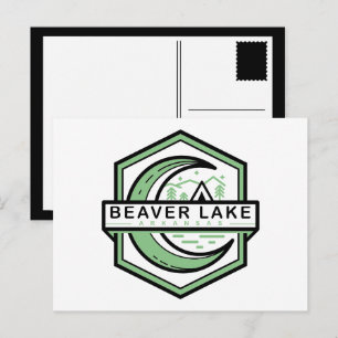 Beaversjön Arkansas måne hexa färg anpassningsbar Vykort