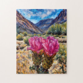 Beavertail Cactus Bloom Black Canyon Pussel