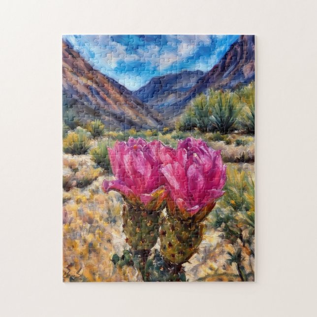 Beavertail Cactus Bloom Black Canyon Pussel (Vertikal)