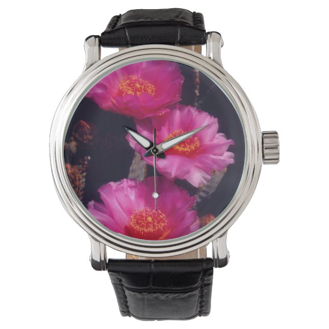 Beavertail Cactus Flowers 2 Armbandsur (Framsida)