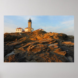 Beavertail fyr Jamestown Rhode - ö Poster