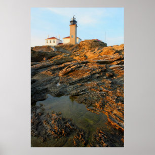 Beavertail fyr Jamestown Rhode - ö Poster