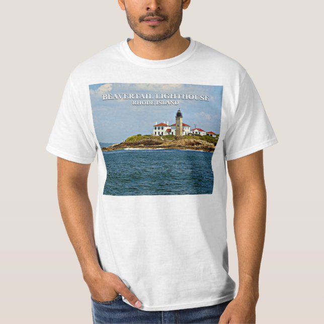 Beavertail fyr, Rhode - öT-tröja T-shirt (Framsida)
