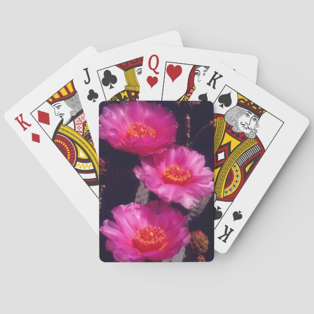 Beavertail Kaktus Blommor 2 Spel Kort (Baksidan)