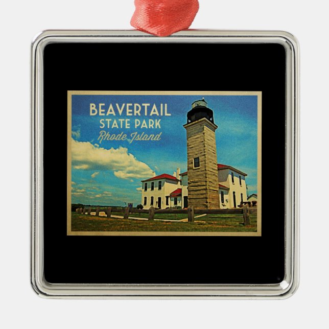 Beavertail Lighthouse Rhode island Julgransprydnad Metall (Framsidan)