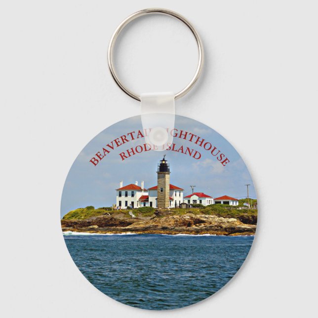 Beavertail Lighthouse, Rhode island Keychain Nyckelring (Framsida)