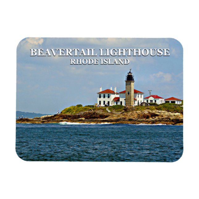Beavertail Lighthouse, Rhode island Magnet (Horisontell)