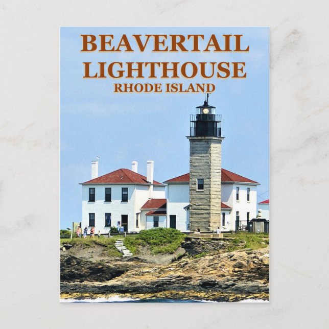 Beavertail Lighthouse, Rhode island vykort (Framsida)