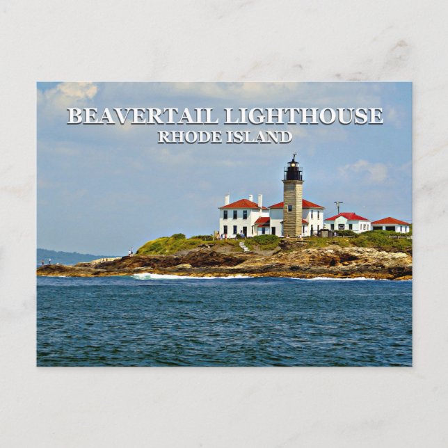 Beavertail Lighthouse, Rhode Island Vykort (Framsida)