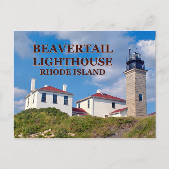 Beavertail Lighthouse, Rhode island vykort (Framsida)