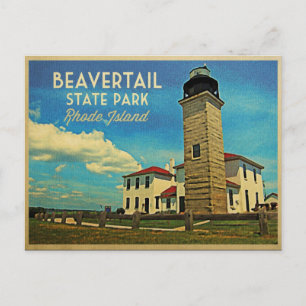 Beavertail Lighthouse Rhode island Vykort