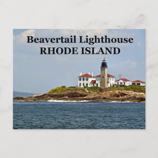 Beavertail Lighthouse, Rhode island vykort (Framsida)