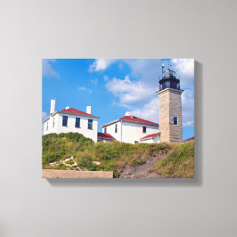 Beavertail Lighthouse, Rhode island Wrapped Canvas