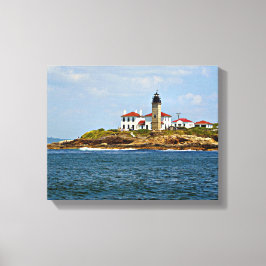 Beavertail Lighthouse, Rhode island Wrapped Canvas