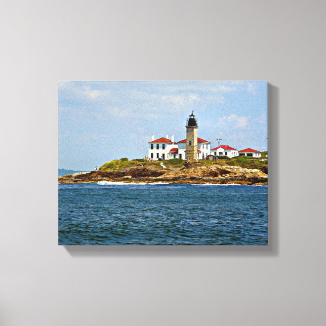 Beavertail Lighthouse, Rhode island Wrapped Canvas (Framsida)