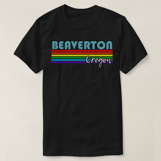 Beaverton Oregon-Pridet Beaverton LGBT-gåva LGBTQ T Shirt (Design framsida)