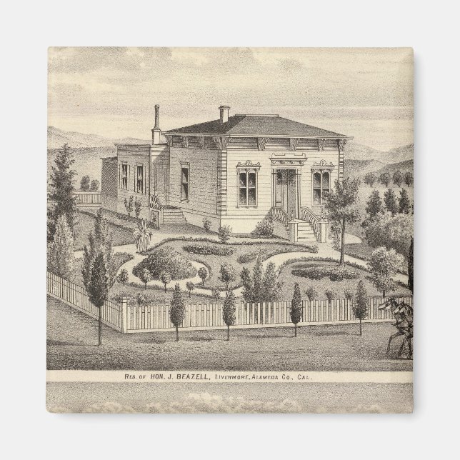 Beazell, engelska bostäder, gårdar magnet (Framsidan)