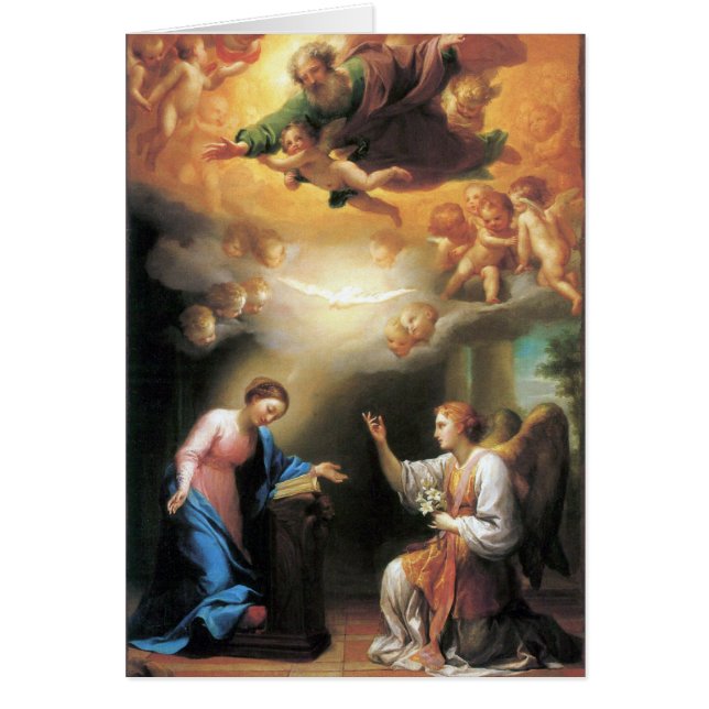  Bebådelsen av Anton Raphael Mengs Hälsningskort (Framsidan)