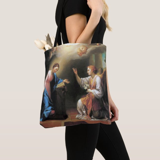 Bebådelsen av Anton Raphael Mengs Tygkasse (Närbild)
