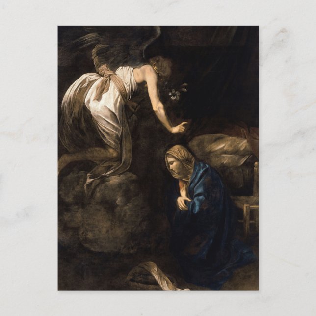 Bebådelsen av Caravaggio Vykort (Framsida)