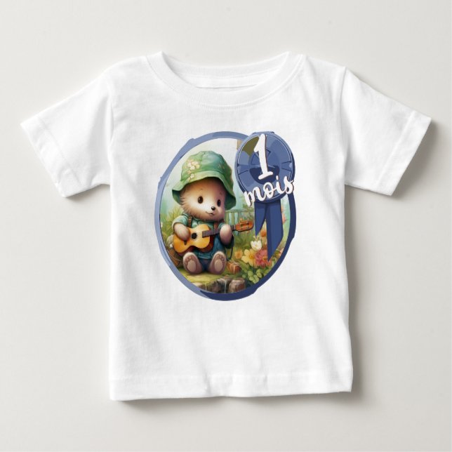 Bébé - 1 mois aussi t shirt (Framsida)