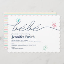 Bebe Butterfly Baby Shower för enkel Fransk