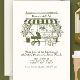 Bebe Cafe | baby is brewing | Hem cafe tema BAB Inbjudningar