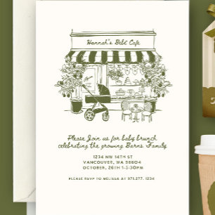 Bebe Cafe baby is brewing Hem cafe tema BAB Inbjudningar