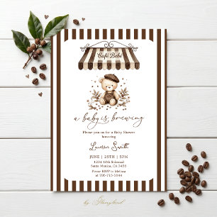 Bebe Cafe, En baby bryggs Baby Shower Inbjudningar