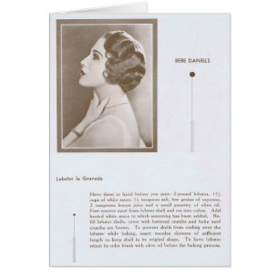 Bebe Daniels Lobster Recipe Hälsningskort