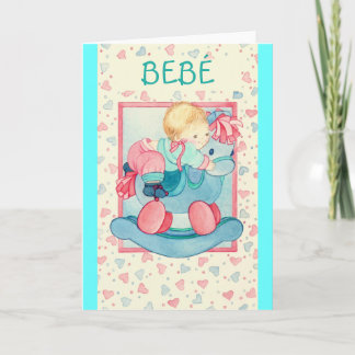 "BEBÉ EN PONEYES" - Tarjeta Feliz Nacimiento Kort