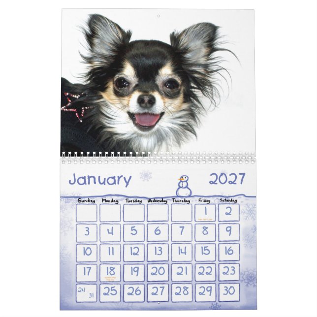 Bebe kalendern för Chihuahua 2015 Kalender (Jan 2027)