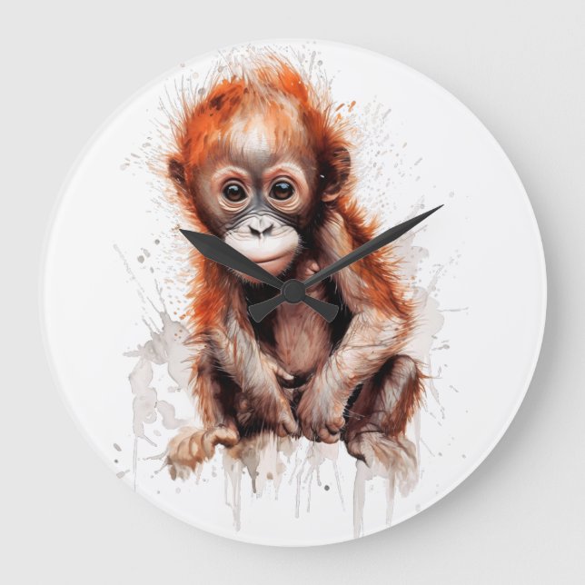 Bebé Orangután Stor Klocka (Framsida)