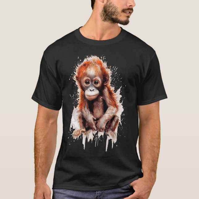 Bebé Orangután T Shirt (Framsida)