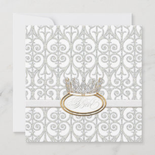 Bébé Princess Krona Baby Shower-inbjudan Inbjudningar