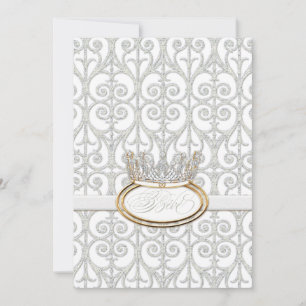 Bébé Princess Krona Baby Shower-inbjudan Inbjudningar