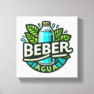 Beber agua canvastryck