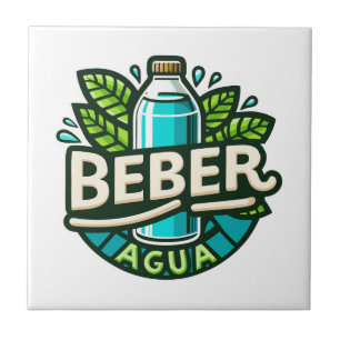 Beber agua kakelplatta