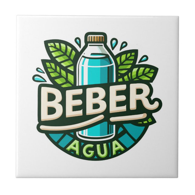 Beber agua kakelplatta (Framsidan)