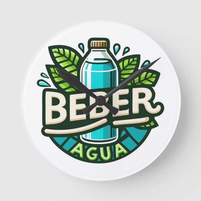 Beber agua rund klocka (Framsida)
